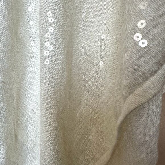 Allison Daley Skirt XL Asymmetrical Cream With Sequins - Picture 5 of 7